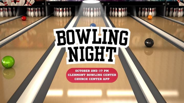 Youth Ministry Bowling Night event artwork